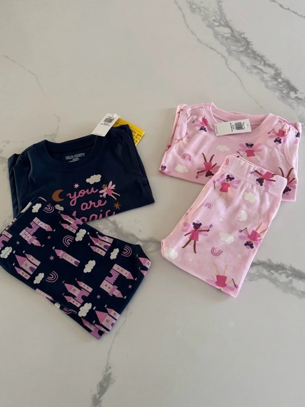 Magic Fairy Princess Baby Girl Pajamas 2 Pairs 12-18M Snug Fit NEW